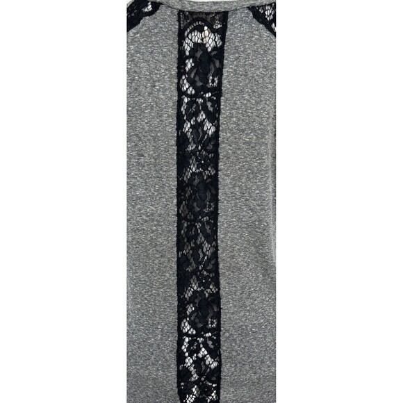 Rebecca Taylor Gray & Black Lace Inset T-Shirt Size Small (4/6) - Picture 12 of 12